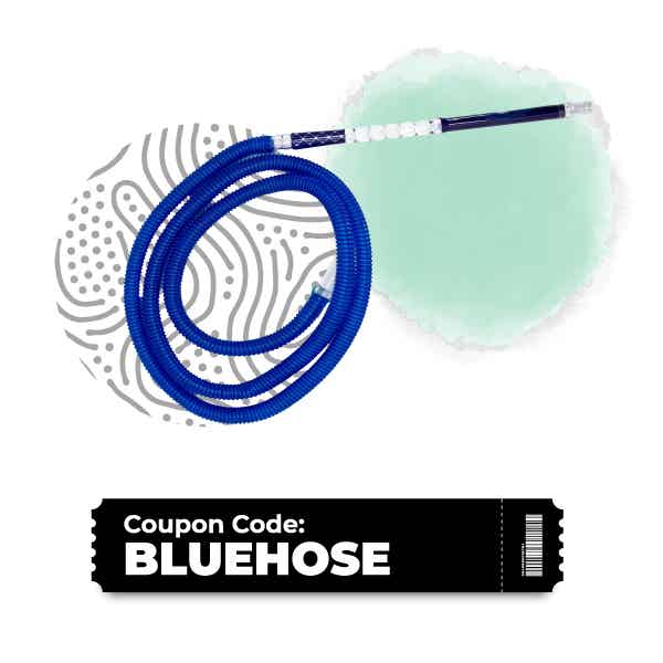 blue al fakher disposable hookah hose with coupon code bluehose