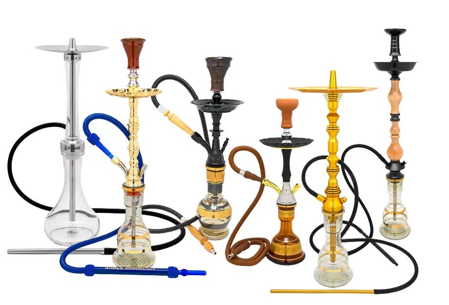 Various hookahs