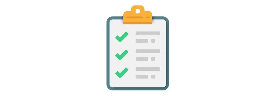 Clip board with checklist