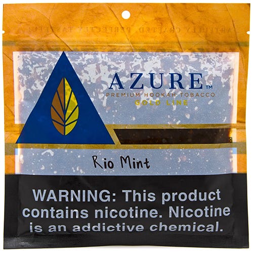 Azure Rio Mint Gold Line shisha tobacco pouch