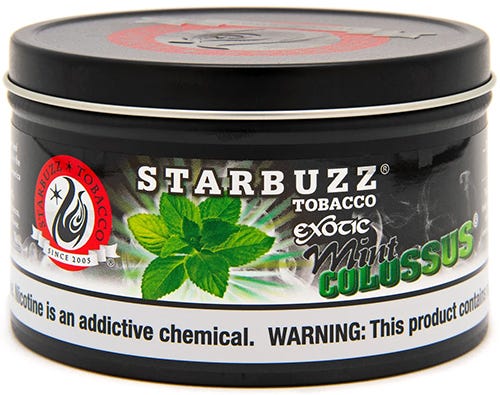 Starbuzz Bold Mint Colossus shisha tobacco tin