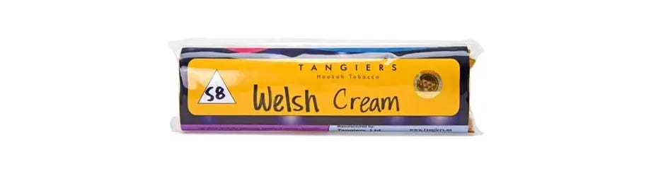 Tangiers Welsh Cream shisha tobacco package