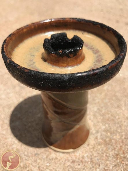 Alpaca hookah bowl with char