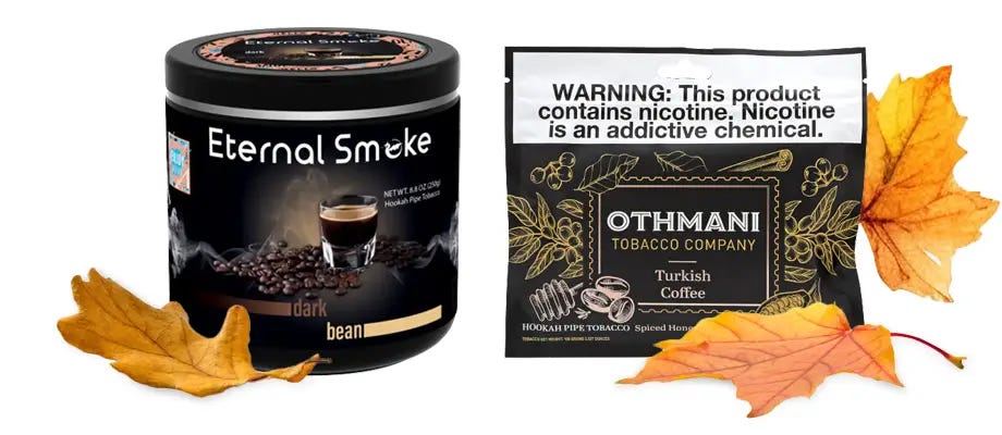 Jar of Eternal Smoke Dark Bean and pouch of Othmani Turkish Coffee