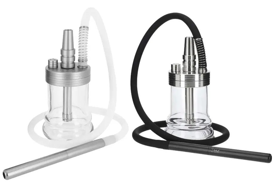 INVI Nano hookah in aluminum and stainless steel versions