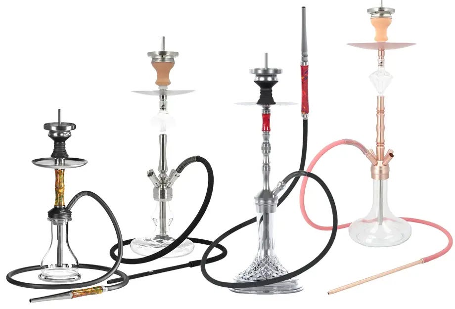 Variety of Smokezilla hookah models