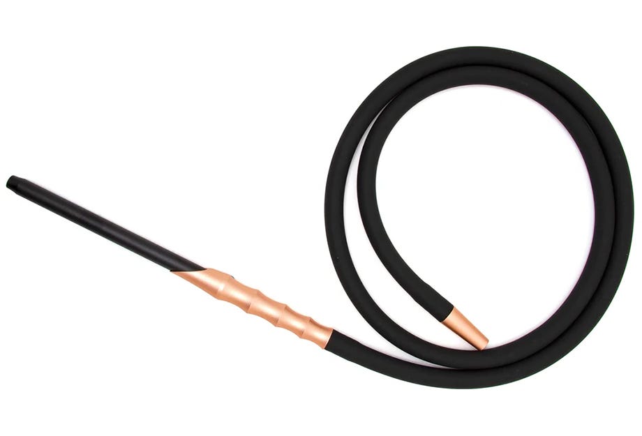 Amira Wand hookah hose in rose gold and black