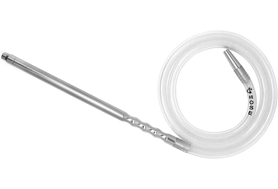 Dream D-Hose Aluminum handle hookah hose in silver