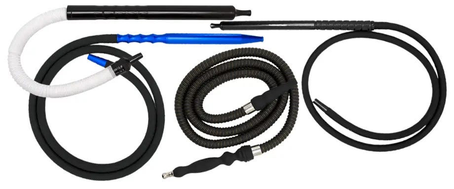 Various styles of washable style hookah hoses