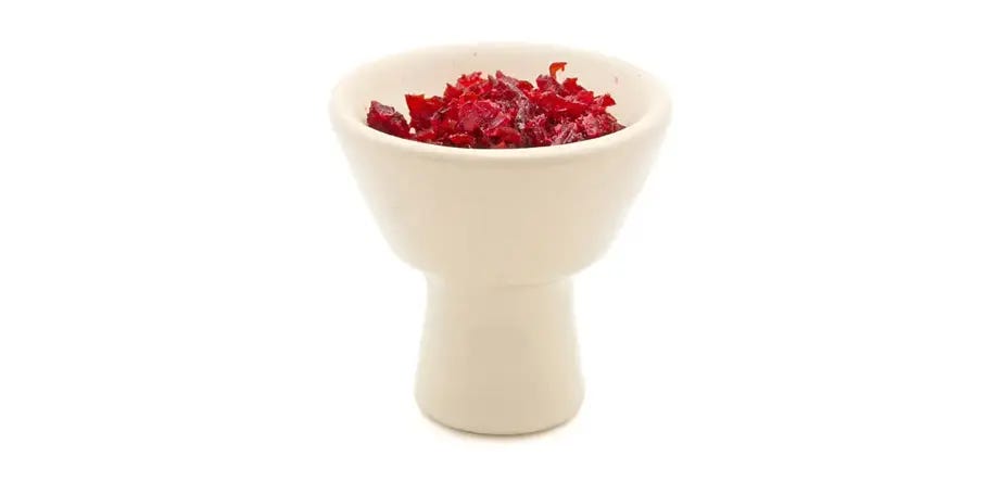 Bowl of hookah shisha tobacco