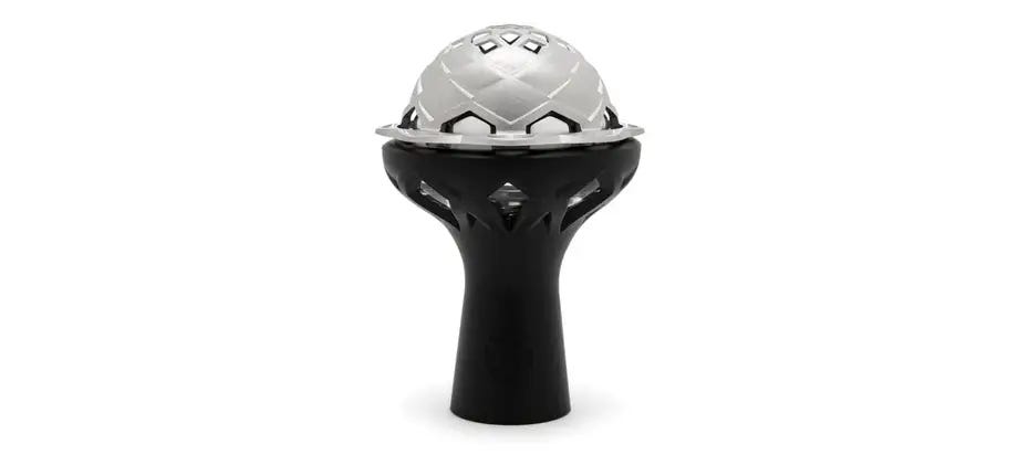 Kaloud Lotus II HMD shown on Kaloud Samsaris Vitria hookah bowl