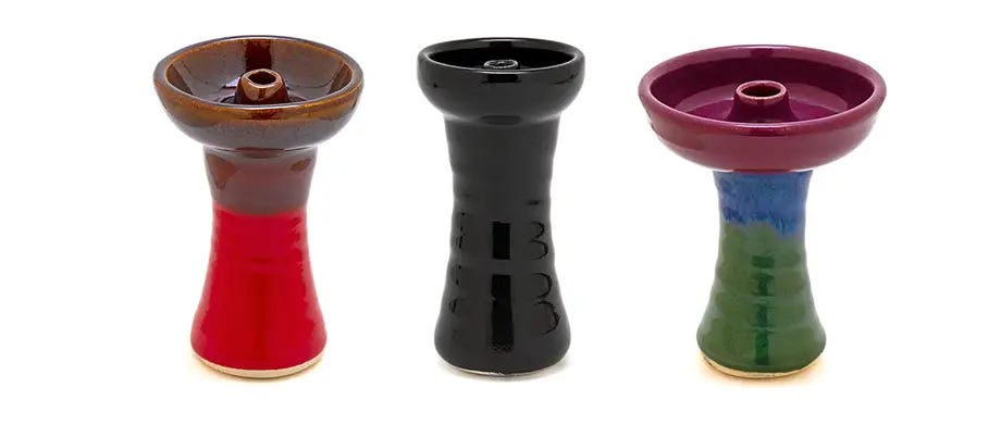 Various styles of Tangiers hookah bowls