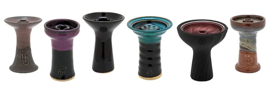 Various phunnel style hookah bowls
