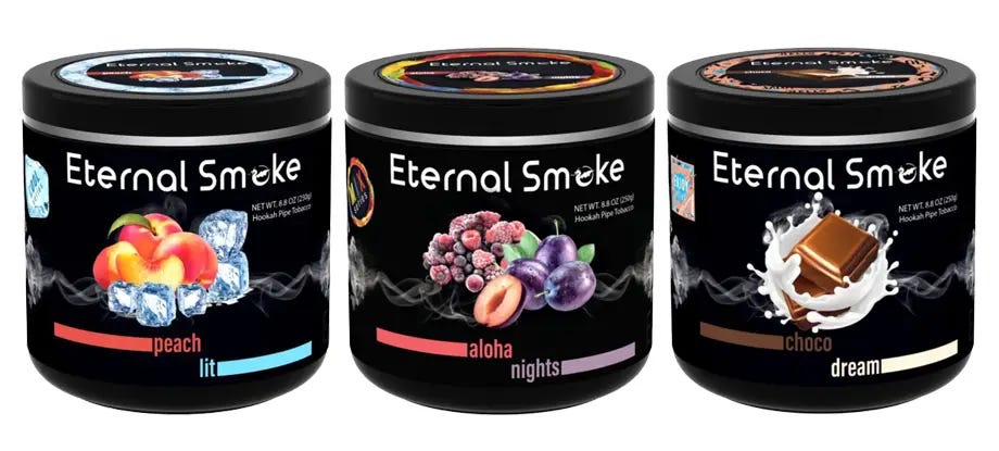 Eternal Smoke shisha tobacco jars