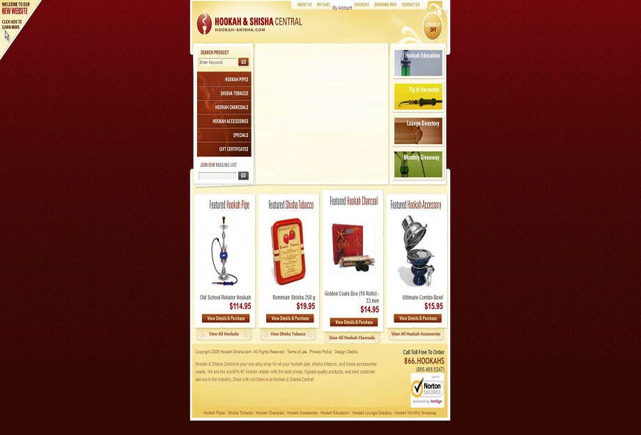 hookah-shisha.com in 2006