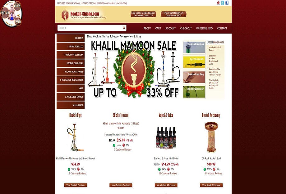 hookah-shisha.com in 2015