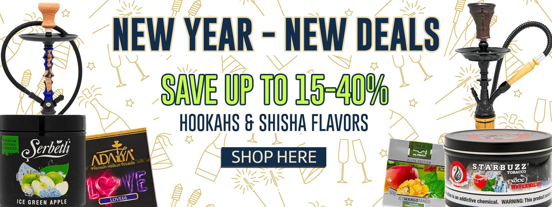 New Year Hookah Sale