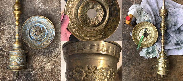 How to Clean Brass Tarnish, Restoring Antique Brass Bowl